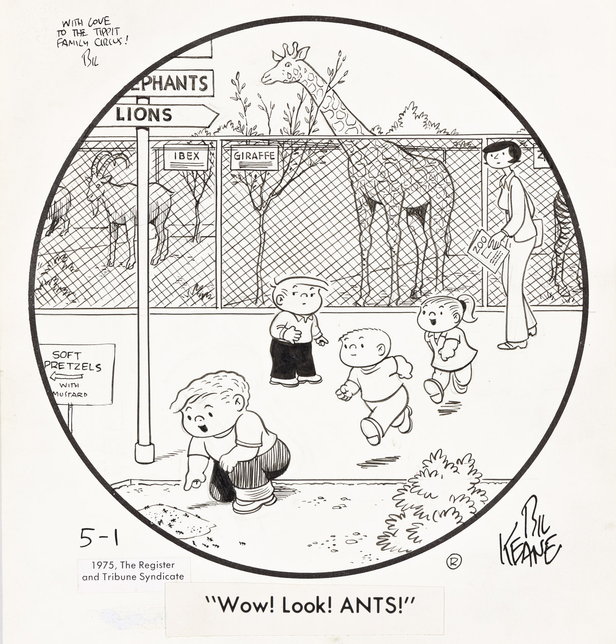 BIL KEANE (1922-2011) Daddy just yawned and were all passin it around * Wow! Look! Ants! [COMICS / FAMILY CIRCUS]